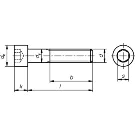 1 Stück Zylinderschraube DIN 912 / ISO 4762 10.9 blank M16 x 70