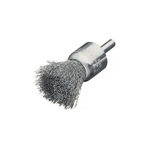 Pinselbürste mit Schaft Ø 6 mm, STA gewellt 23x25/68x0,3mm (453.161)