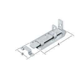 1 Stk. Türschlossriegel gerade verzinkt 120 x 56 mm