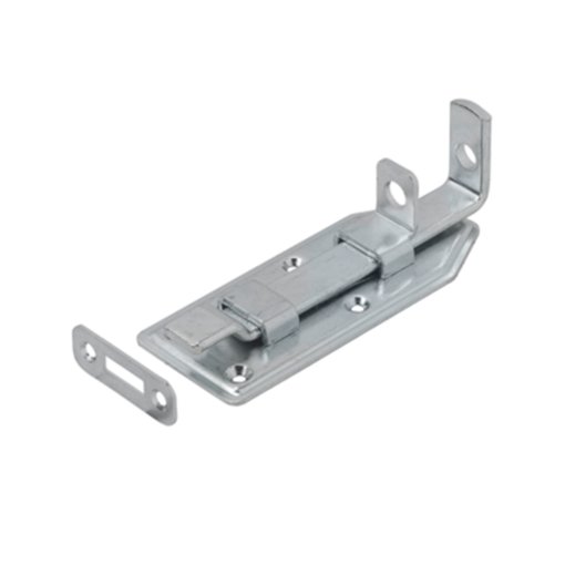 1 Stk. Türschlossriegel gekröpft mit Schließblech verzinkt 160 x 65 mm