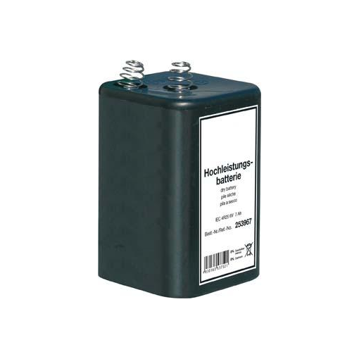 Blockbatterie Zink-Kohle 4R25, 6 V 7 Ah