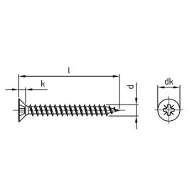 100 Stück Spanplattenschrauben A2 PZ VG 6,0x40