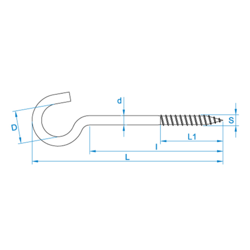 100 Stk. Geb. Schraubhaken weiß 20 mm