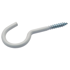 100 Stk. Geb. Schraubhaken weiß 20 mm