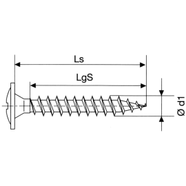 1000 Stück Rückwandschrauben blau verzinkt 4 x 13 Z2