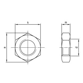 1000 Stück Sechskantmuttern DIN 439 A4 M2