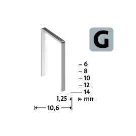5000 Stück Flachdrahtklammern G Typ 11 12 mm