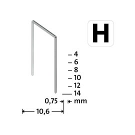 5000 Stück Feindrahtklammern H Typ 37 8 mm