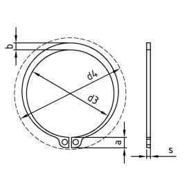 50 Stk. Sicherungsringe für Wellen DIN 471 Edelstahl 32x1,5 mm