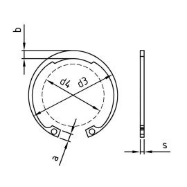 25 Stk. Sicherungsringe für Bohrungen DIN 472 Edelstahl 55x2,0 mm