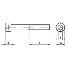 500 Stk. Zylinderschrauben DIN 912 / ISO 4762 8.8 blank M3 x 8