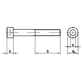 1 Stk. Zylinderschraube DIN 912 / ISO 4762 8.8 blank M24 x 500