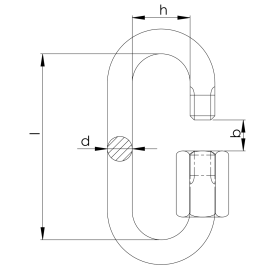 1 Stk. Ketten-Schraubverbinder galv. verzinkt 7 mm