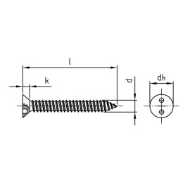 Sicherheitsschrauben Senkkopf A2 Art. 9102 2-Loch