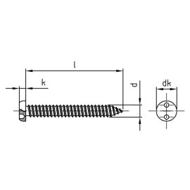 100 Stk. Blechschrauben Zylinderkopf A2 Art. 9100 2,9 x 25 mm