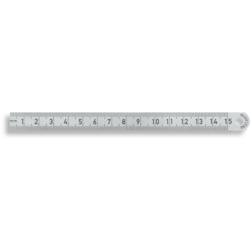 Maßstab biegsam Federbandstahl rostfrei Teilung A:1/1mm+1/1mm 150/13x0,5mm