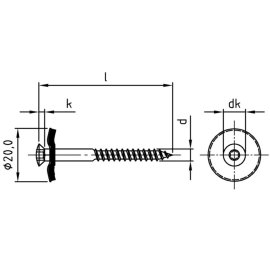 100 Stk. Spenglerschrauben A2 verkupfert D20 Torx 4,5 x 70 mm