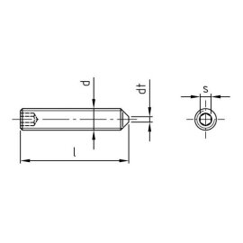 500 Stk. Gewindestifte ISO 4027 Edelstahl A4 M4 x 5