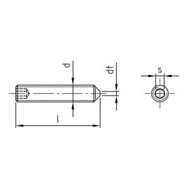 500 Stk. Gewindestifte ISO 4027 Edelstahl A4 M4 x 10