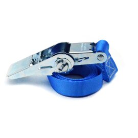 1 tlg. Zurrgurt 25mm mit Ratsche blau 3 m