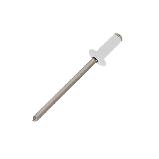 500 Stück Blindnieten weiß lackiert Flachkopf 4 x 12