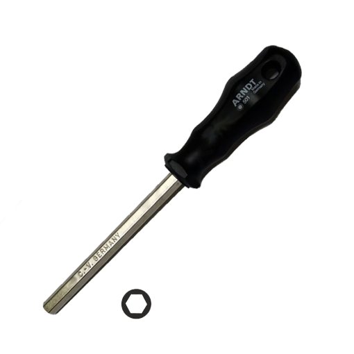 Sechskantschraubendreher CV vernickelt, m. Heft 1,5 mm