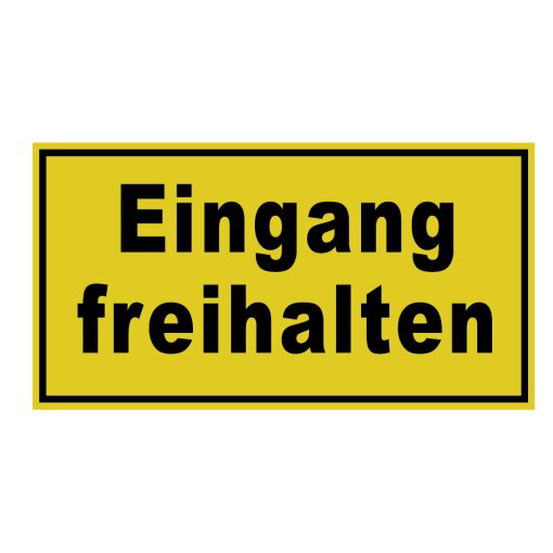 Hinweisschild Eingang freihalten 250 x 150mm