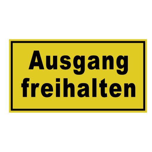 Hinweisschild Ausgang freihalten 250 x 150mm