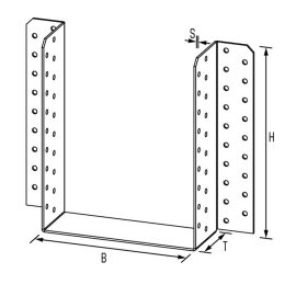 1 Stück Balkenschuh Außen 200 x 280 x 2,0 mm