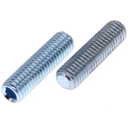 100 Stück Gewindestifte DIN 913 / ISO 4026 verzinkt M12 x 40