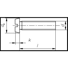 100 Stk. Zylinderschrauben DIN 84 verzinkt M2,5 x 12