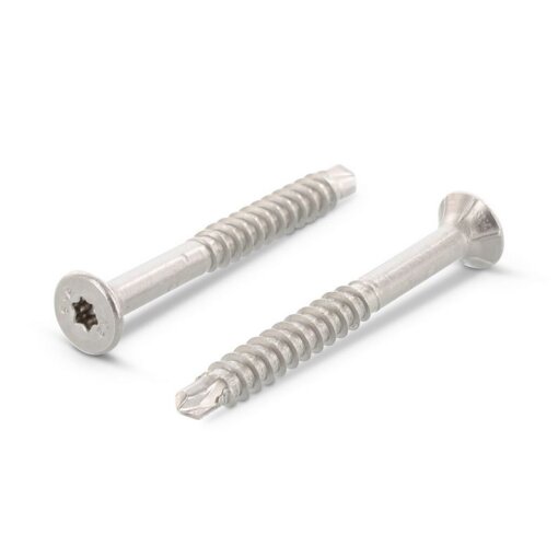 200 Stk. Super-Drill Seko-Holzbauschrauben mit Bohrspitze A2  4,5 x 70/50