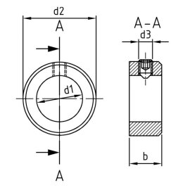 5 Stk. Stellringe DIN 705 Edelstahl A2 65 mm
