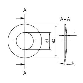 25 Stk. Tellerfedern DIN 2093 Edelstahl A1 1.4310 40 x 20,4 x 2,25