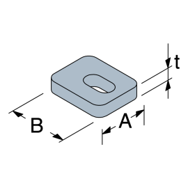 1 Stk. U-Scheibe 40 x 50 x 10 x 13,5 mm