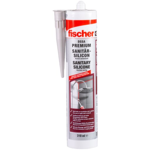 fischer® Premium Sanitärsilikon DSSA 310ml silbergrau