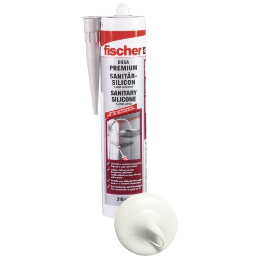 fischer® Premium Sanitärsilikon DSSA 310ml weiß