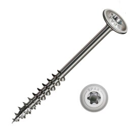 50 Stk. SPAX-Schrauben Tellerkopf T-Star Edelstahl 8 x 200