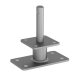Pfostenträger/Stützenfuß Typ D auf Beton fvz. 120 mm