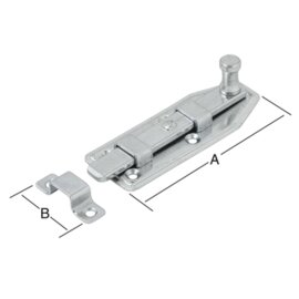 Fensterriegel gerade, mit Schlaufe verzinkt 80 mm