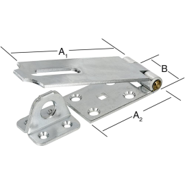 1 Stück Sicherheits-Überfalle verzinkt 85 mm