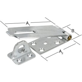 1 Stück Sicherheits-Überfalle verzinkt 125 mm