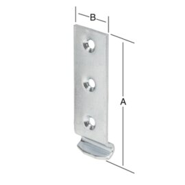 25 Stück Schließhaken gekröpft verzinkt 83 x 25 mm