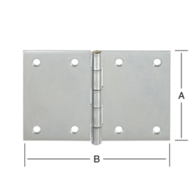 1 Stk. Scharnier breit verzinkt 80 x 120 mm