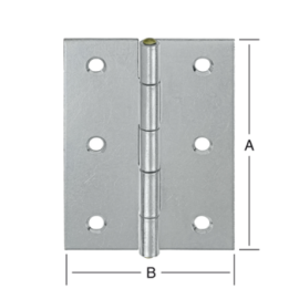 20 Stk. Scharniere halbbreit verzinkt 80 x 58 mm