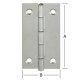1 Stk. Scharnier schmal verzinkt 25 x 20 mm