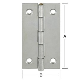 1 Stk. Scharnier schmal verzinkt 30 x 22 mm