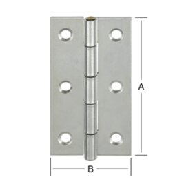 1 Stk. Scharnier schmal verzinkt 80 x 41 mm