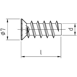 1000 Stk. Euroschrauben Senkkopf Grobgewinde 6,3 x 13 mm