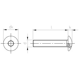100 Stück Zaunbauschrauben Edelstahl A2 M8 x 45